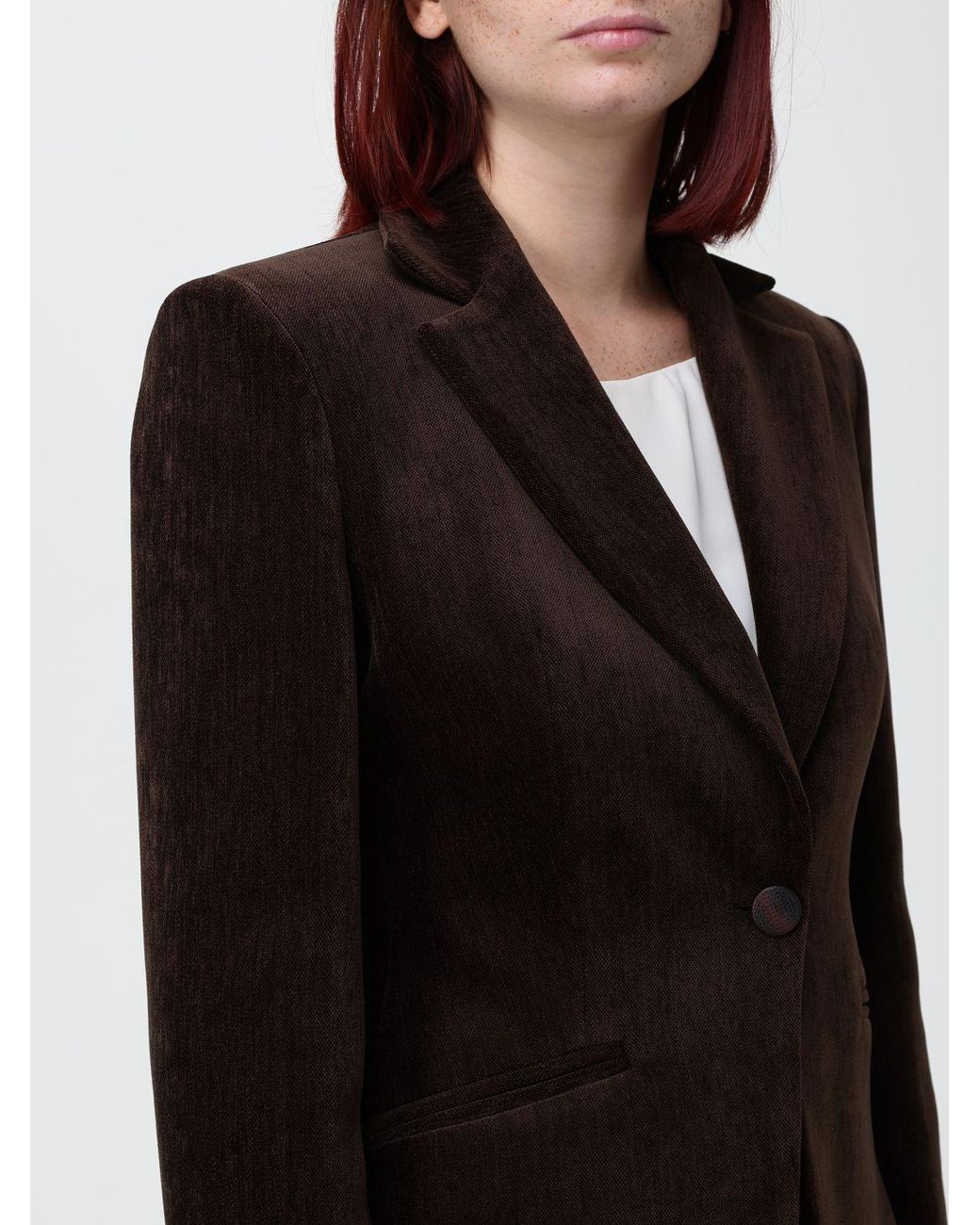 Hanita Black Single-Breasted Velvet Blazer With Lapel Collar And Slit Pockets