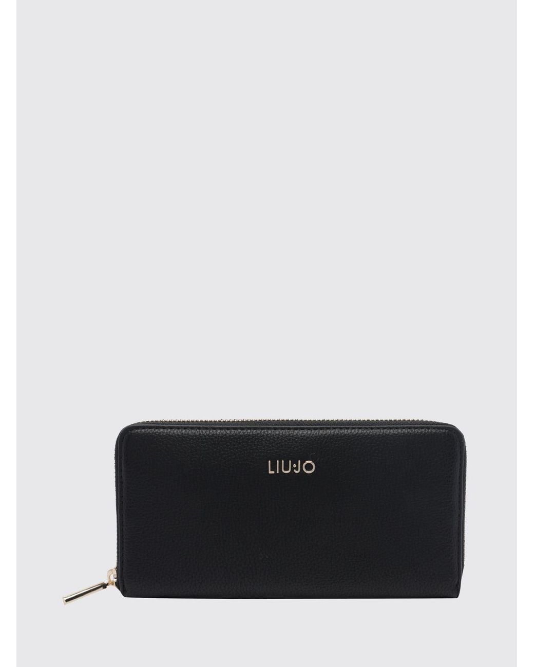 Liu Jo Black Continental Zip-Around Wallet