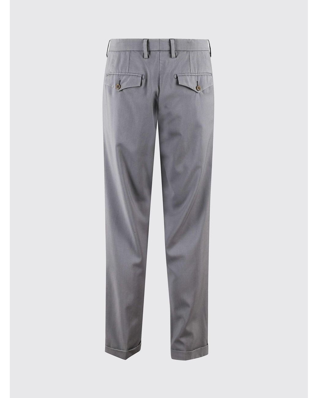 Myths Gray Slim Fit Wool Fresco Trousers for men