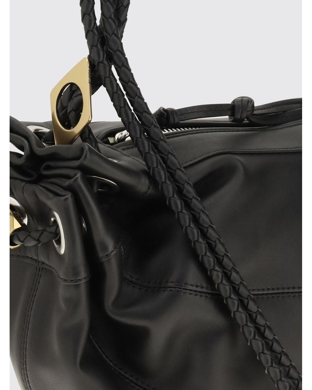 Isabel Marant Black Maia Lambskin Shoulder Bag With Adjustable Handle