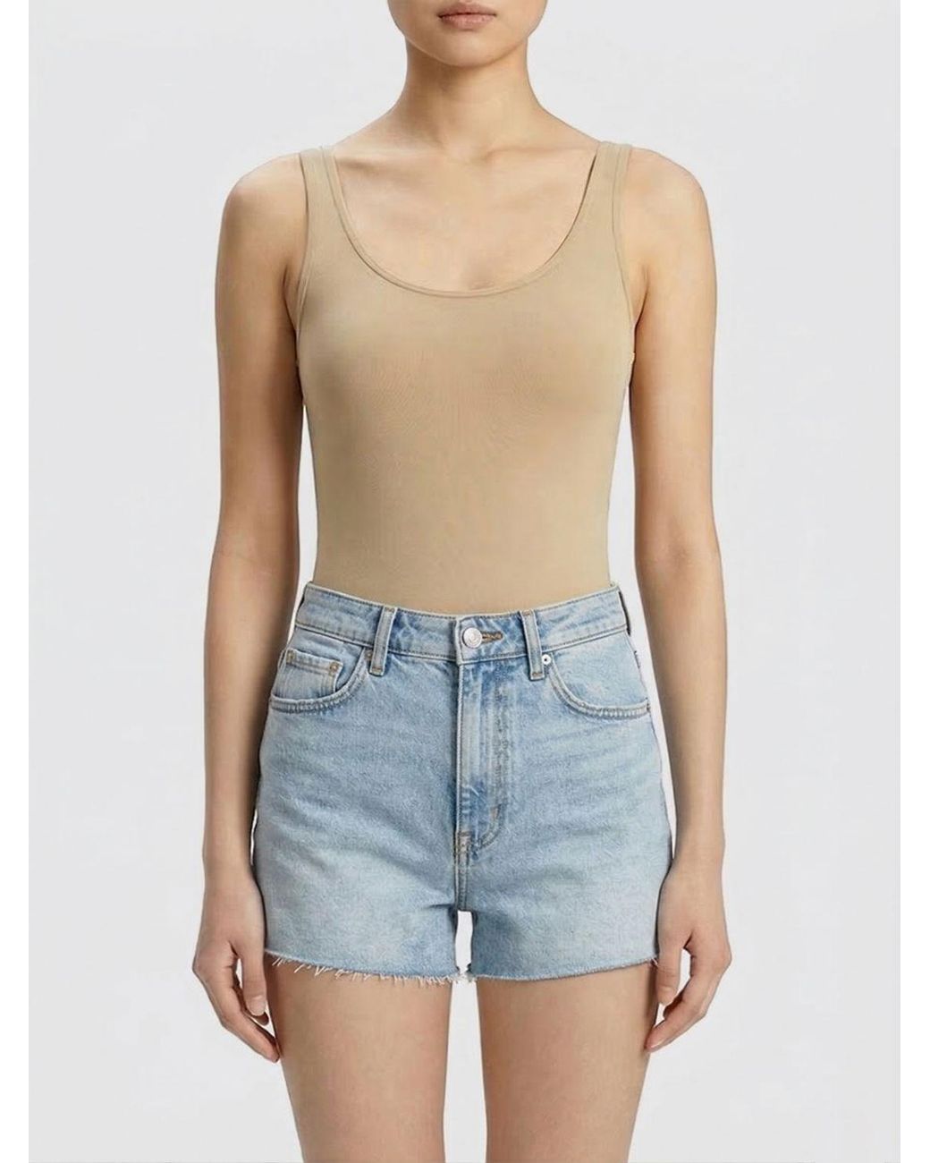Wolford Blue Cotton Underwear Bodysuit