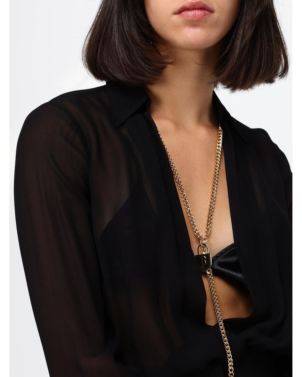 Elisabetta Franchi Black Bodysuit Shirt