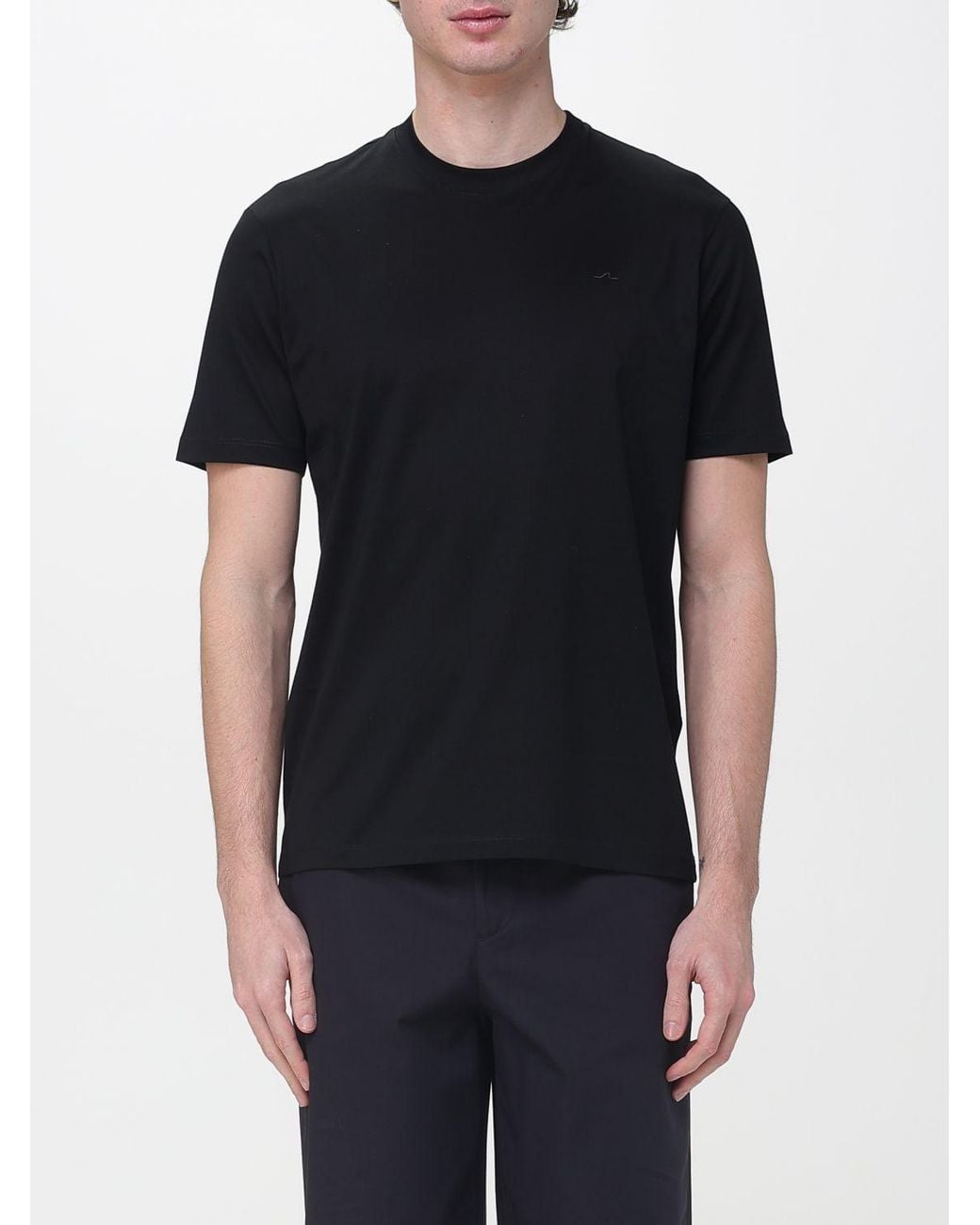 Paul & Shark Black Paul &Amp Shark Cotton T-Shirt for men