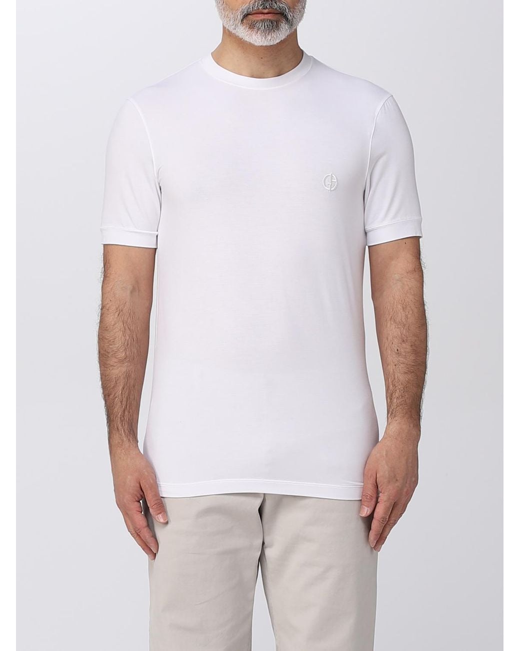 Giorgio Armani White T-shirt for men
