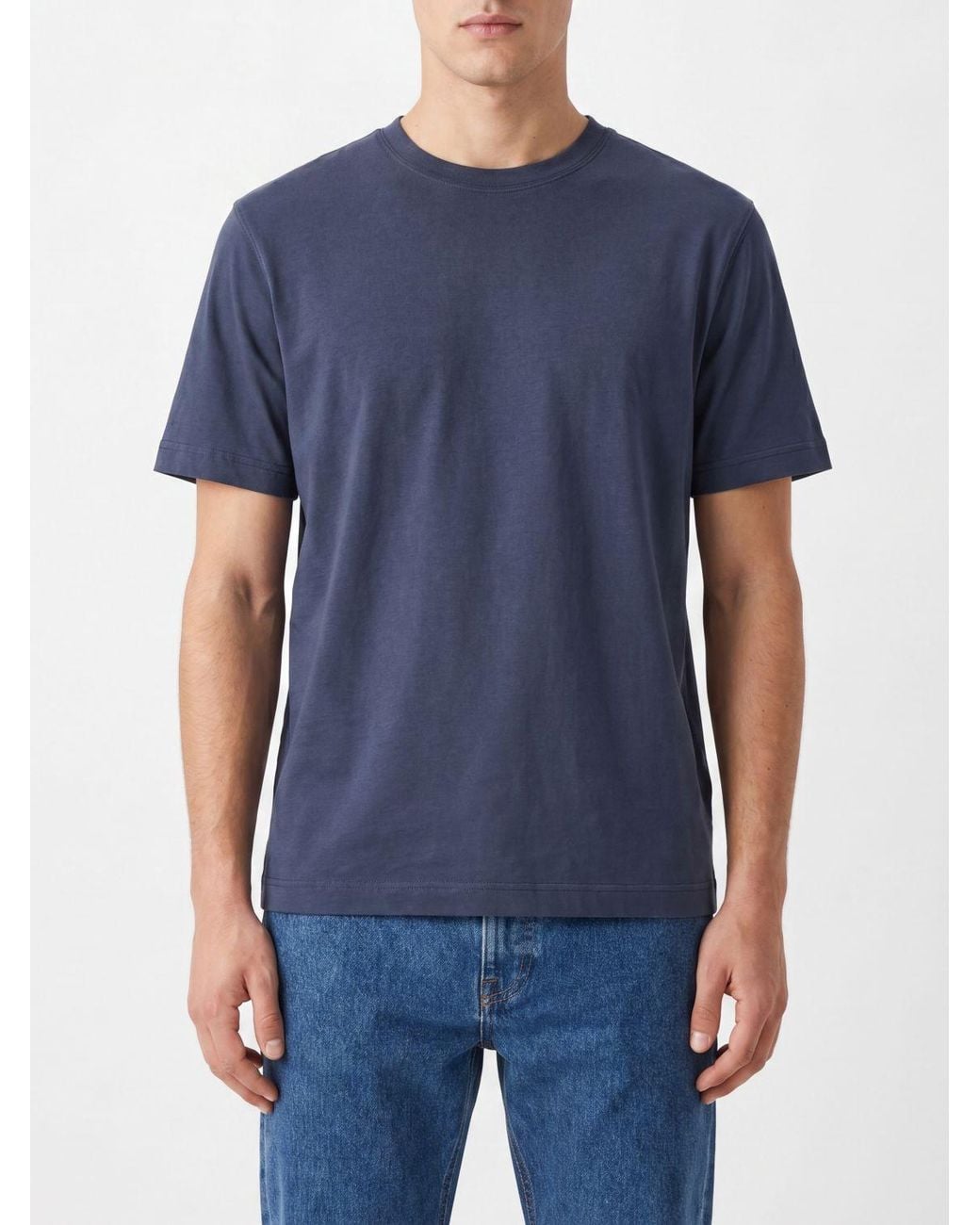 Circolo 1901 Blue Short-Sleeved Pure Cotton Crew Neck T-Shirt for men