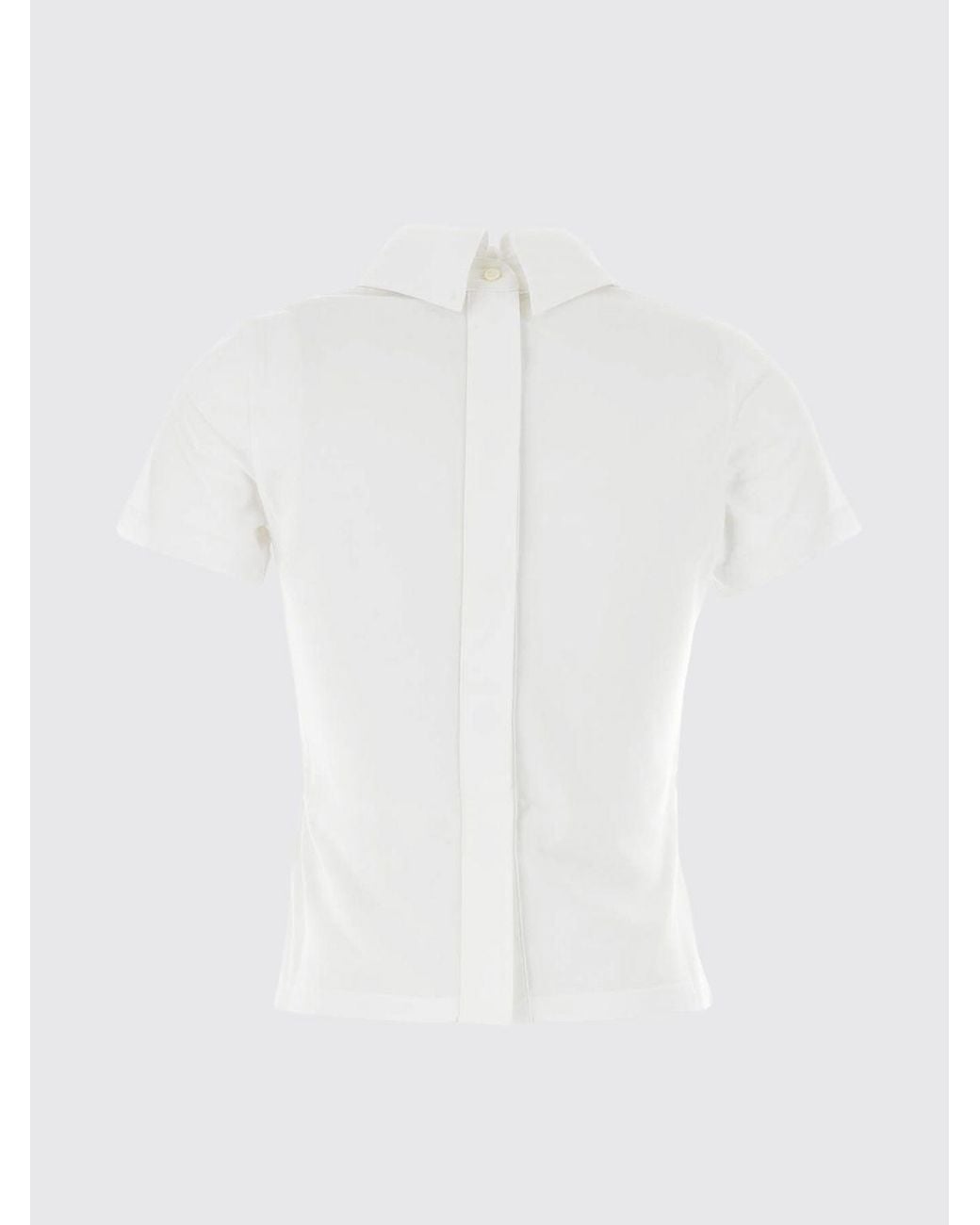 Givenchy White Slim Fit Short-Sleeved Cotton Turtleneck Top
