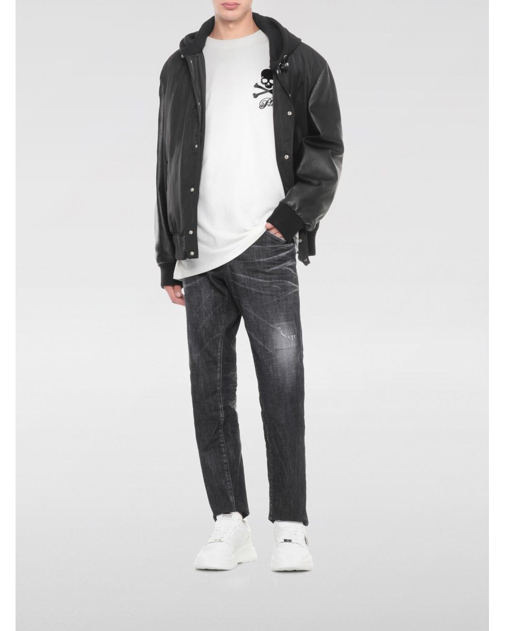 Philipp Plein Gray Jacket for men