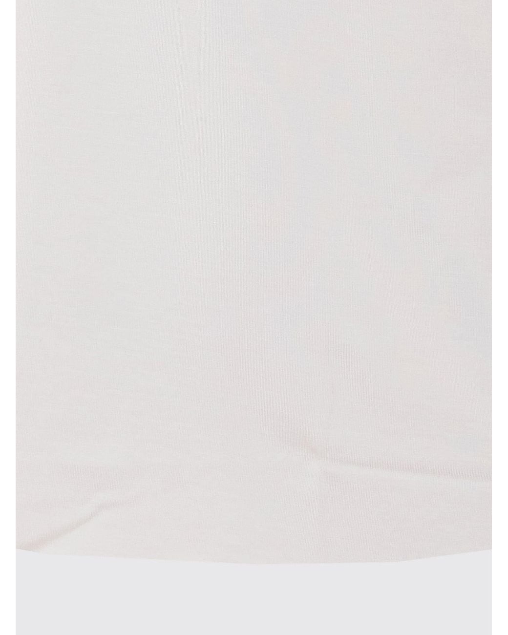 Thom Krom White Short-Sleeved Viscose Crewneck T-Shirt With Contrast Logo for men