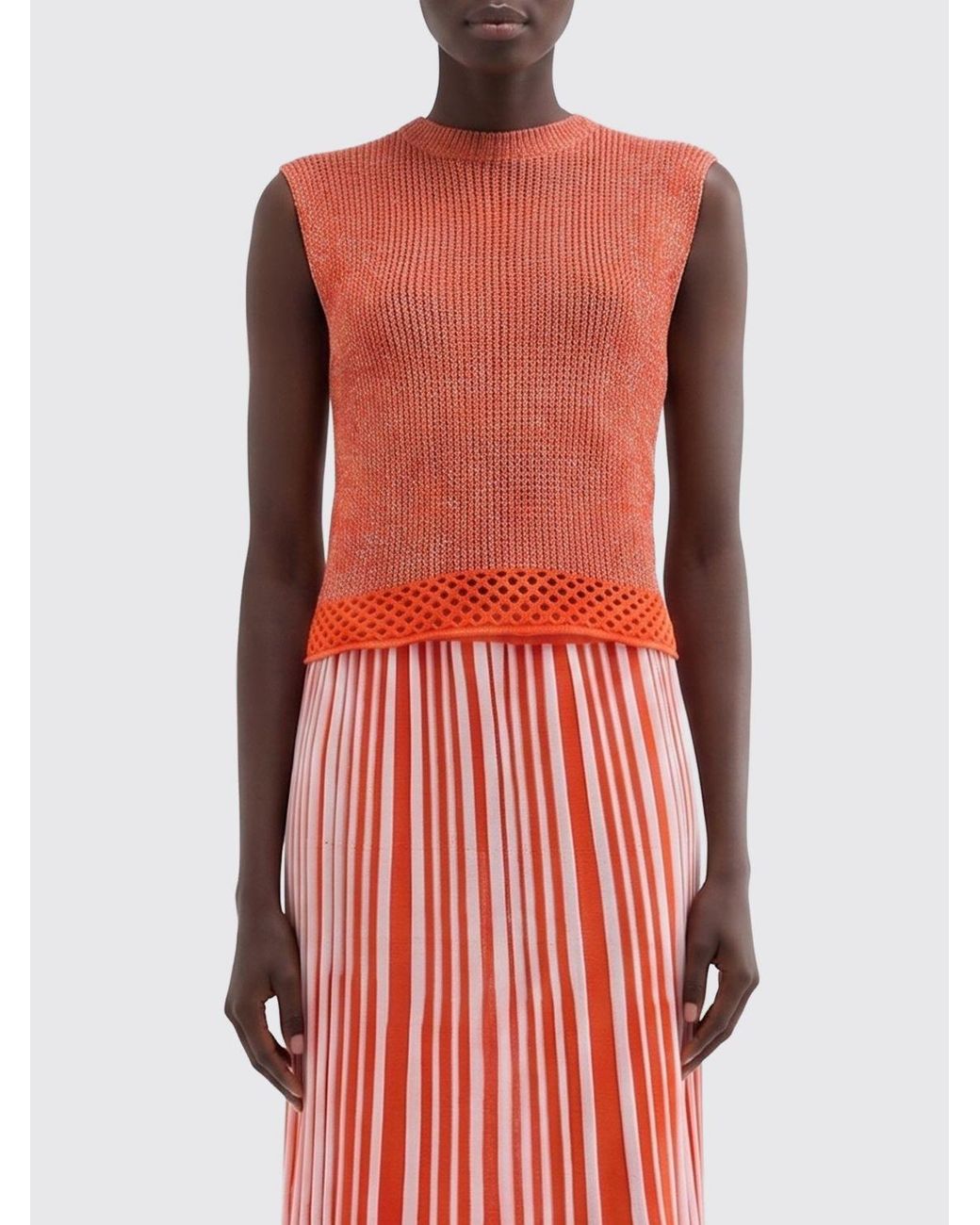 MACCAPANI Red Giuly Cotton And Viscose Top