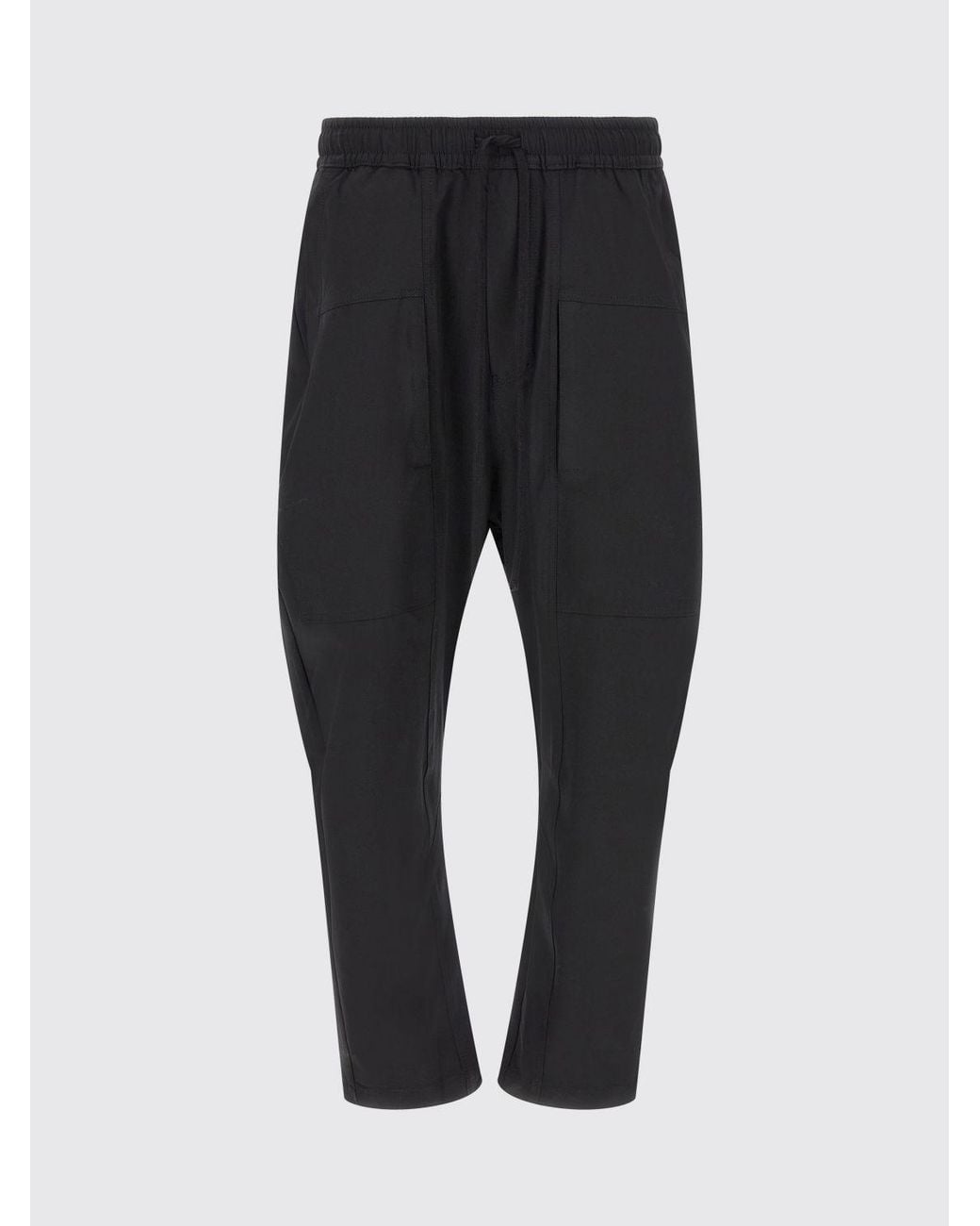 Thom Krom Black Stretch Technical Fabric Jogging Trousers With Drawstring for men