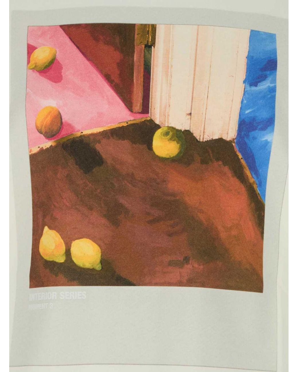 Jil Sander White Cotton T-Shirt With Back Graphic Print for men