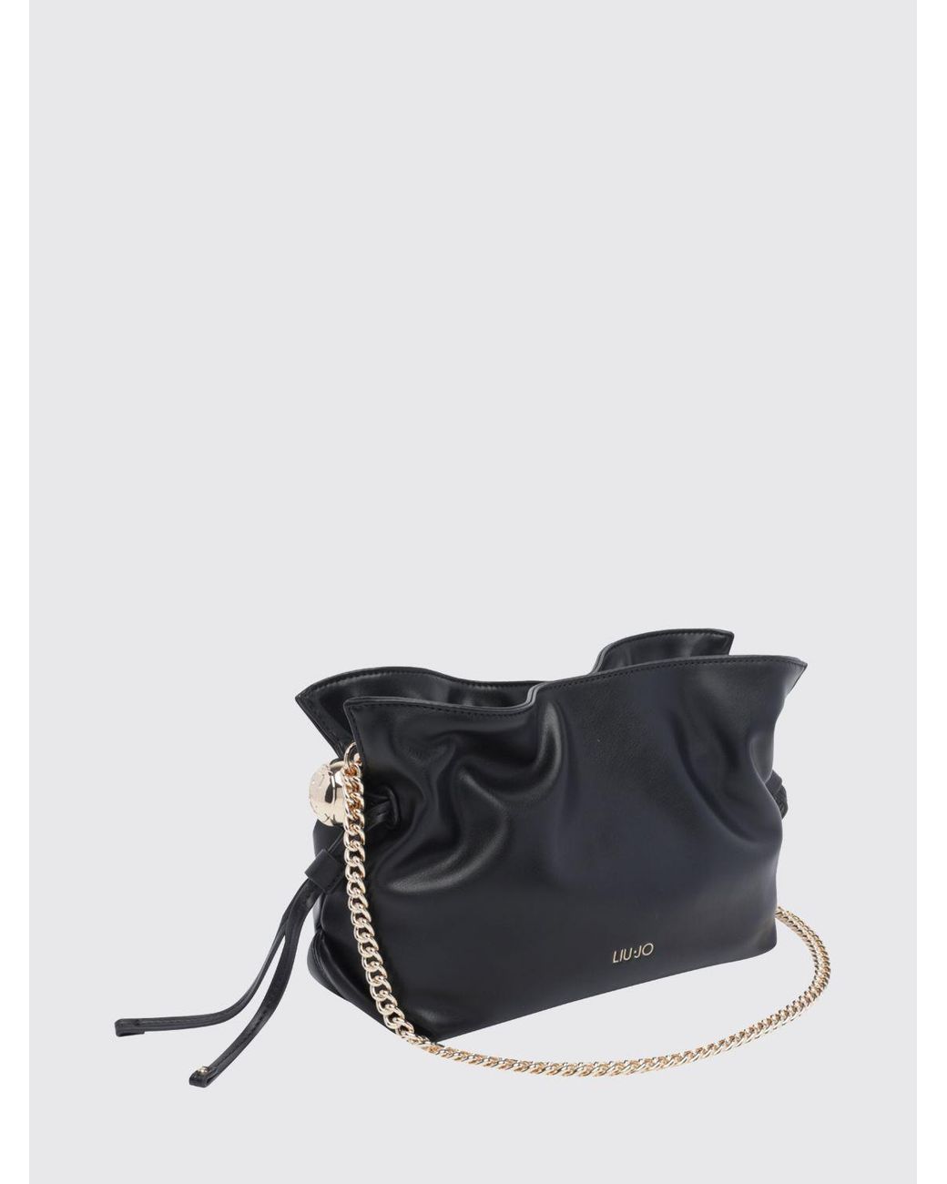 Liu Jo White Riccy Small Bucket Bag With Metal Mesh Shoulder Strap