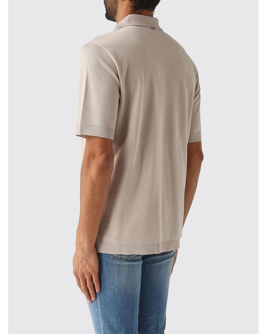Herno Blue Short-Sleeved Polo Shirt for men