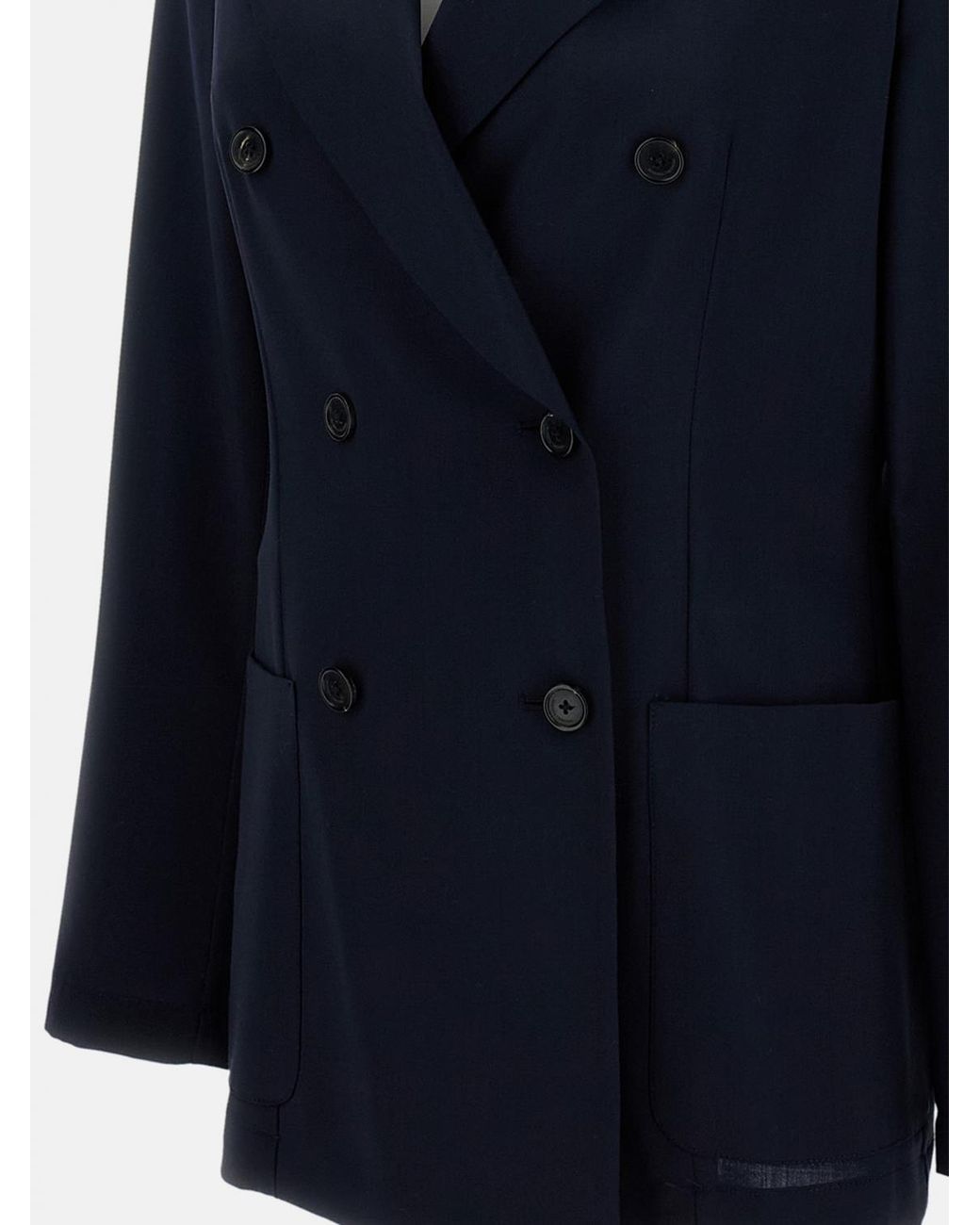 Barena Blue Virgin Wool Double Breasted Blazer