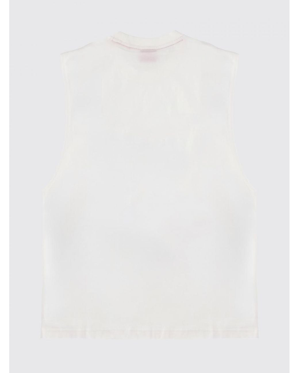 HUGO White Cotton Tank Top With Logo for men