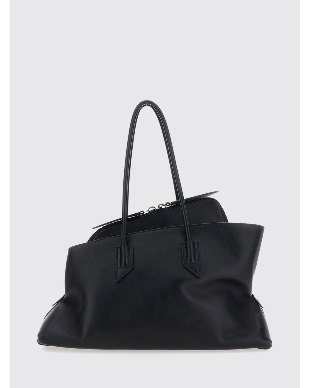 The Attico Black La Passeggiata Medium Shoulder Bag