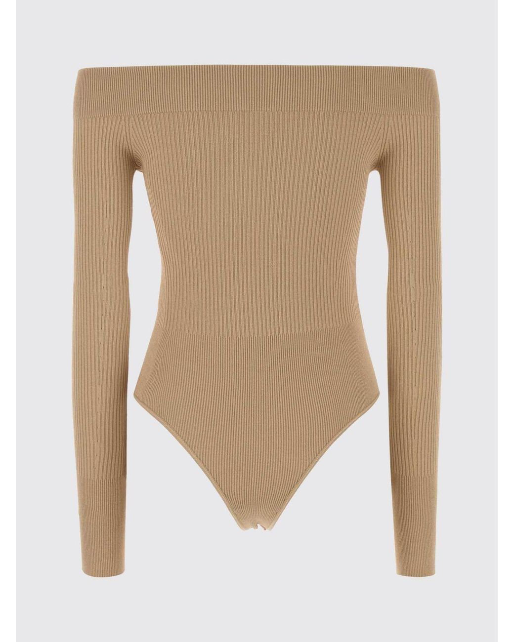 Alaïa Purple Viscose Knit Bodysuit