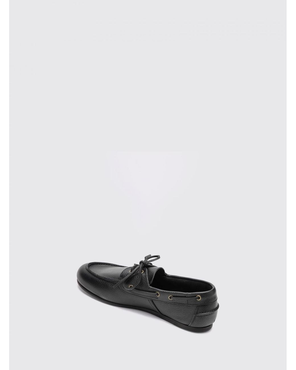 Sebago White Owen Tumbled Leather Boat Shoes With Adjustable Laces for men