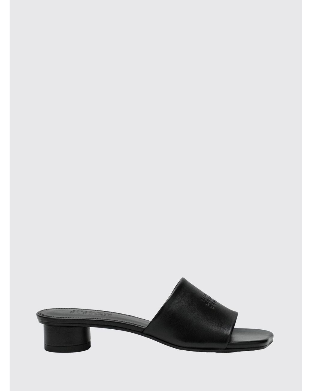 MM6 by Maison Margiela Black Leather Mules