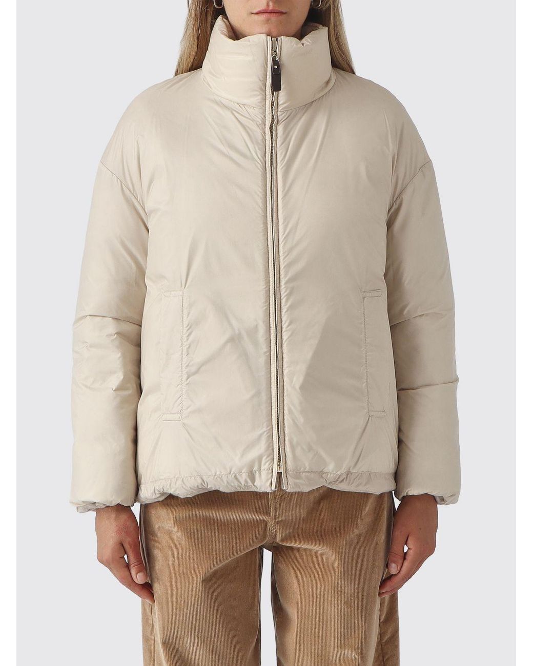 Max Mara Natural Divina Reversible Cashmere Puffer Jacket With High Neck