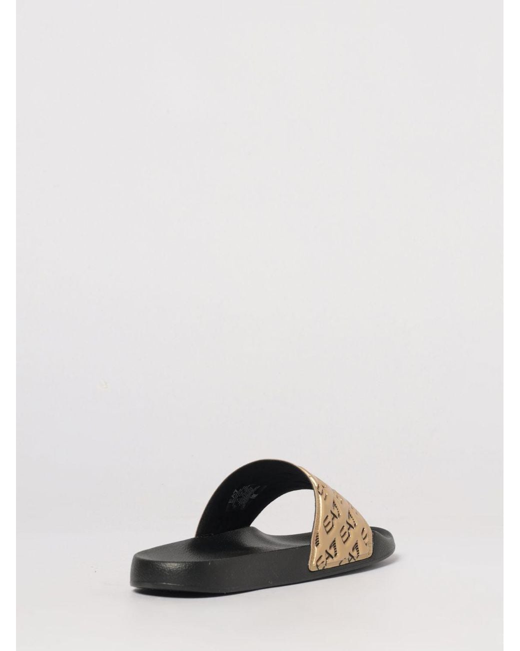 EA7 Metallic Rubber Sliders With Printed Logo for men