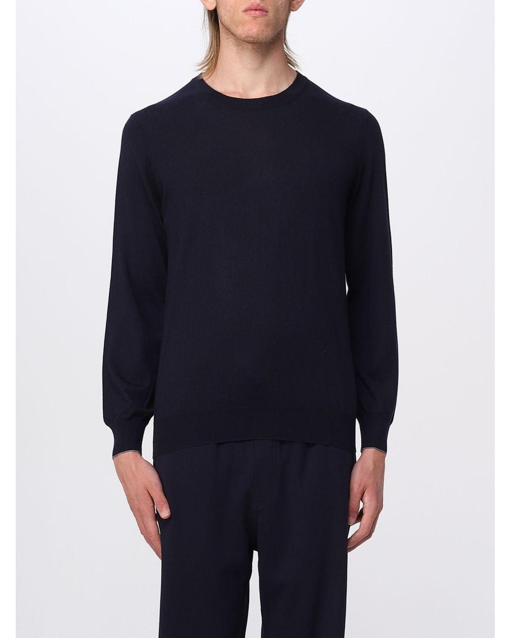 Brunello Cucinelli Blue Jumper for men