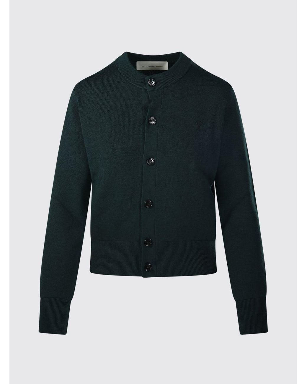 AMI Blue Crewneck Cardigan
