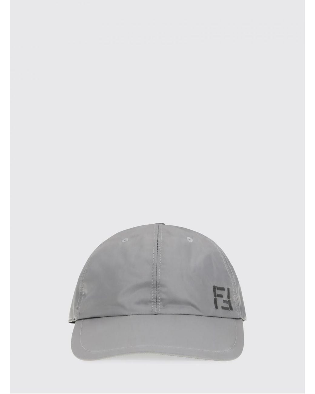 Fendi Gray Nylon Hat for men