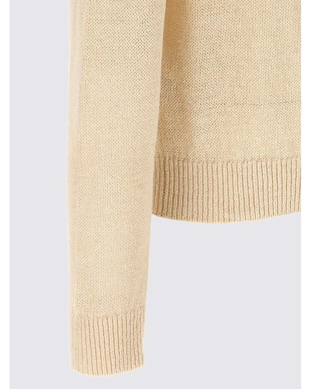 Jil Sander Natural Basic Crew Neck Knit for men