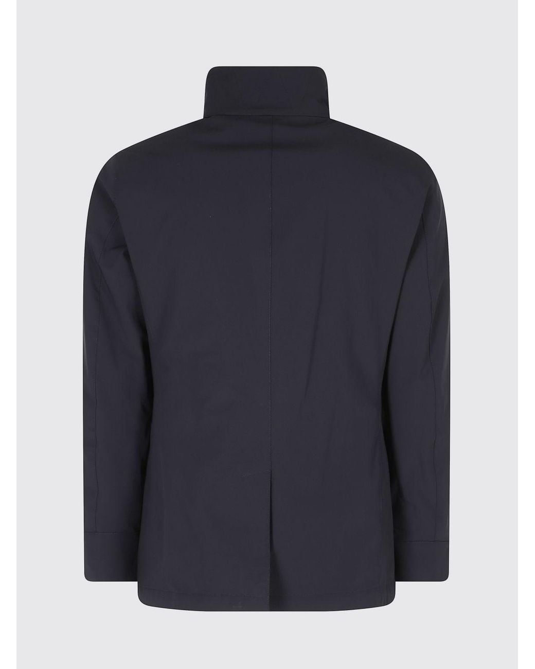 DUNO Blue Double-Breasted Short Parka for men