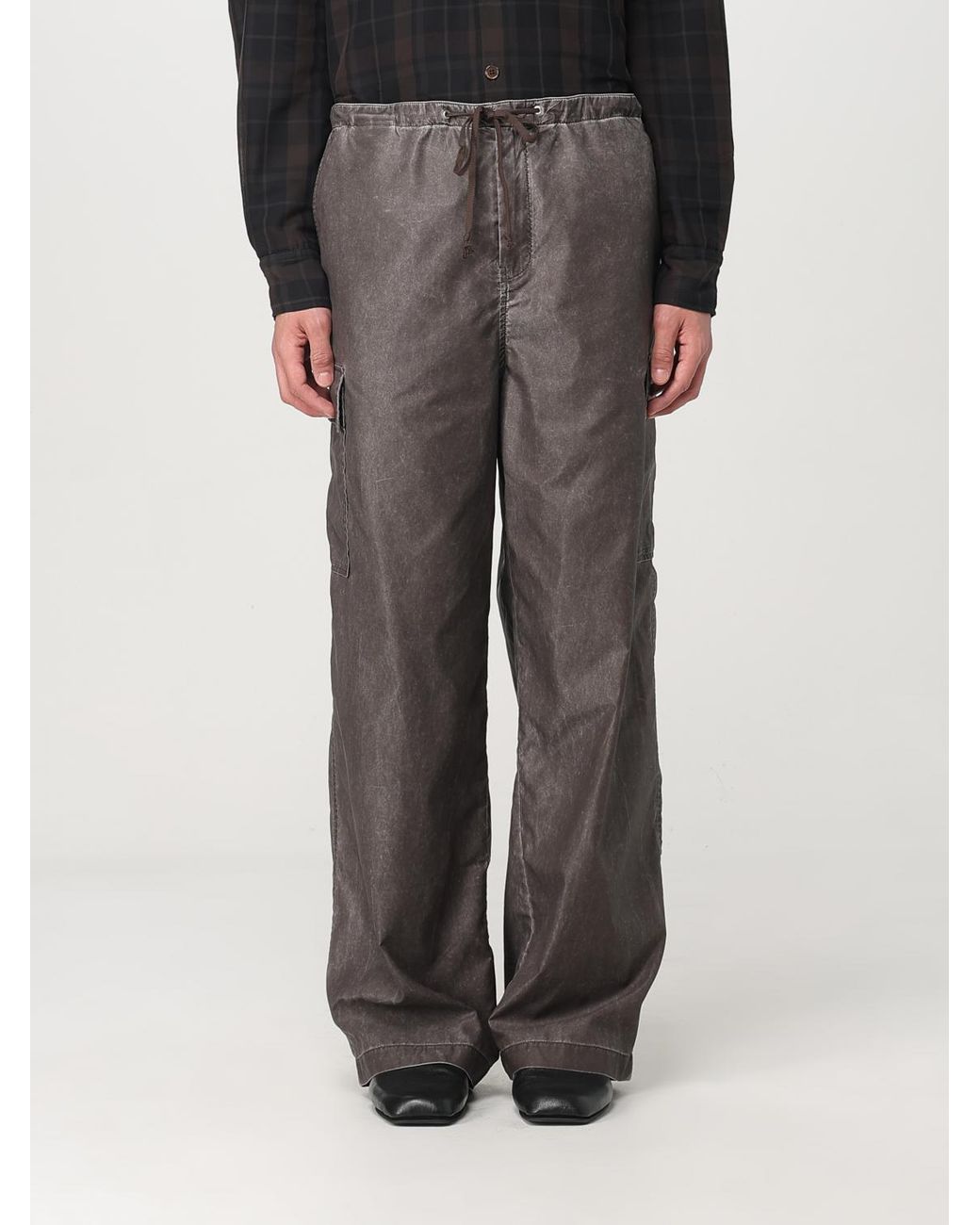 Our Legacy Gray Washed Cotton Relaxed Fit Pants for men