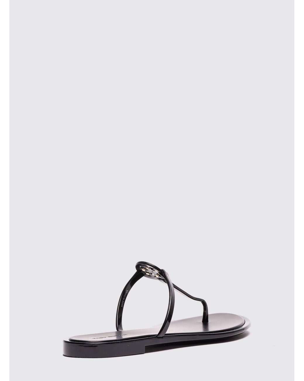 Tory Burch Black Miller Jelly Thong Sandals
