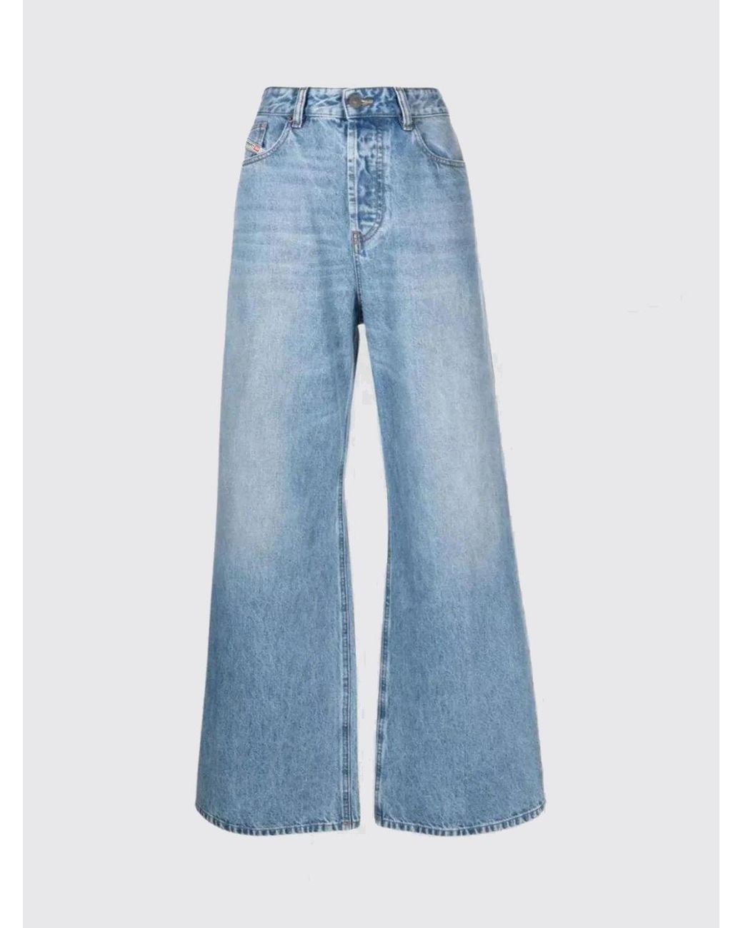DIESEL Blue 1996 D-Sire Mid-Rise 5-Pocket Wide Leg Jeans