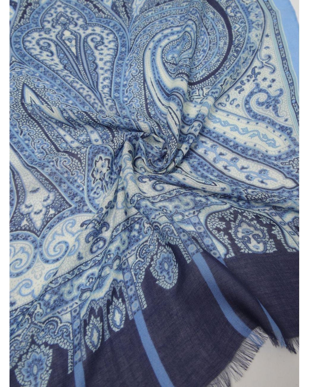 Etro Blue Scarf for men