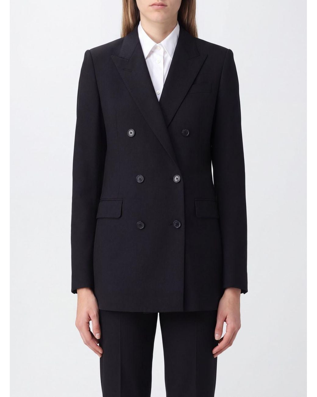 Tagliatore Blue Double-Breasted Wool Blend Blazer With Classic Lapels