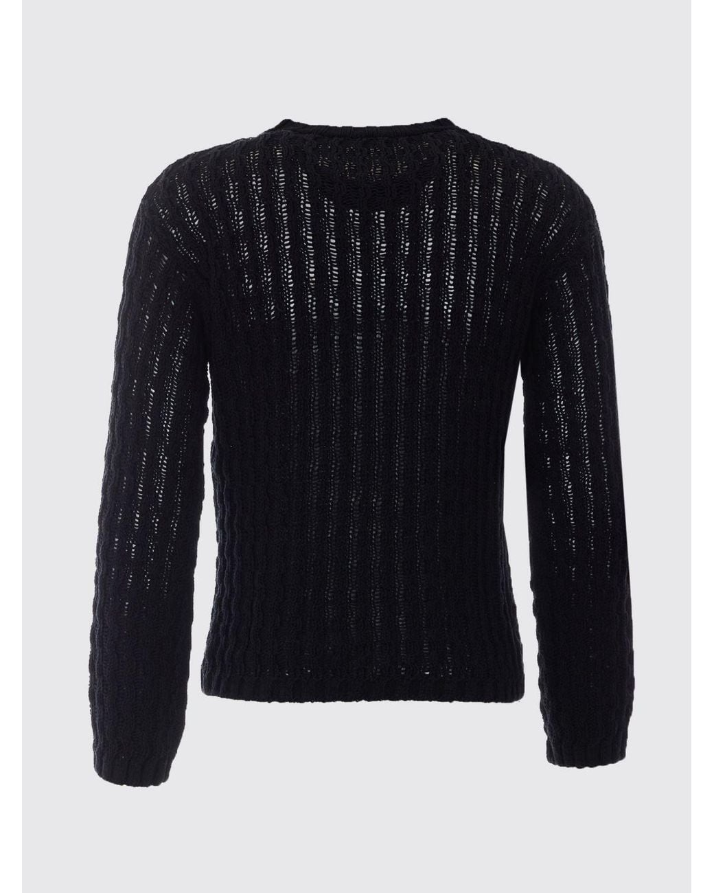 Ann Demeulemeester Blue Slim-Fit Open-Knit Cotton Crewneck Jumper for men