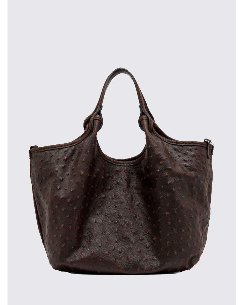 Gianni Chiarini Black Dua Leather Handbag With Double Handle And Magnetic Closure
