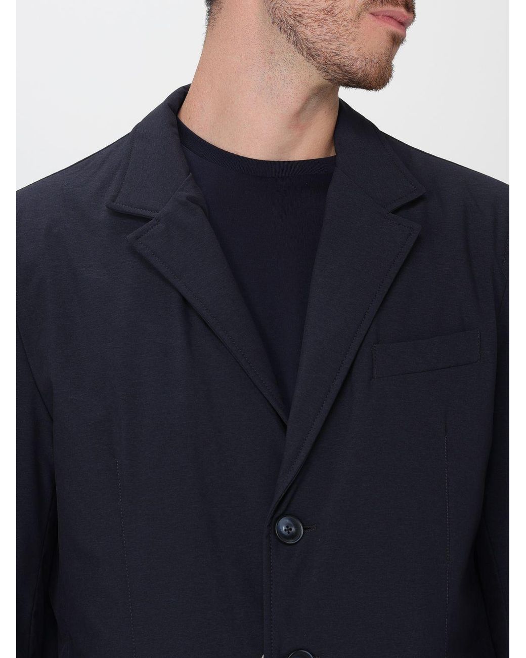 Herno Blue Double-Layer Blazer for men