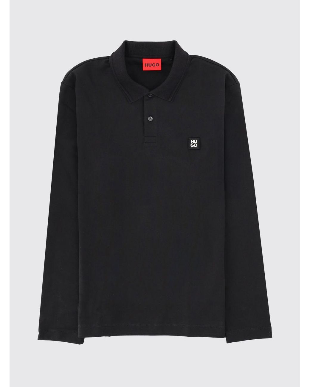 HUGO Blue Stretch Cotton Polo Shirt for men