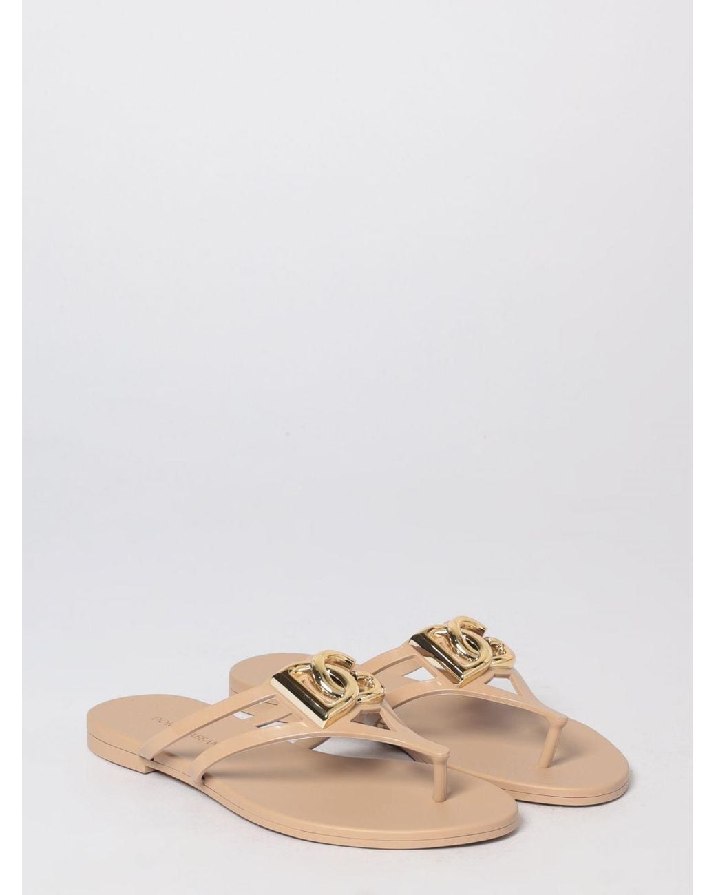 Dolce & Gabbana Pink Flache Sandalen Damen