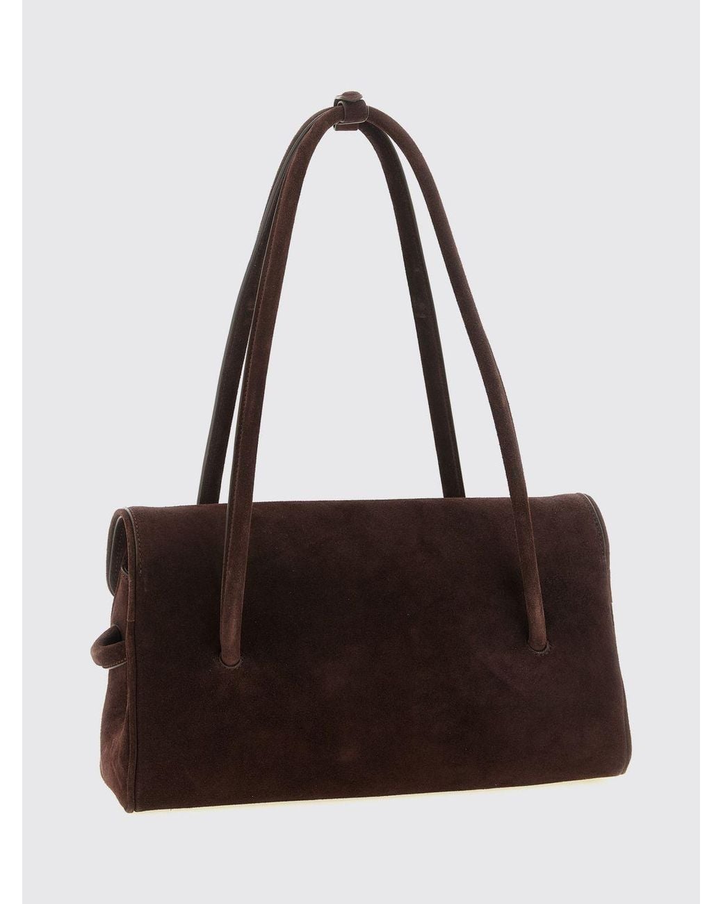 Jacquemus White Le Turismo Suede Calfskin Shoulder Bag With Logo