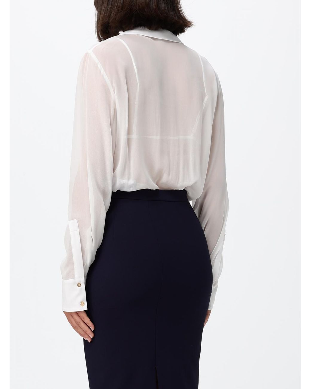 Elisabetta Franchi White Bodysuit Shirt