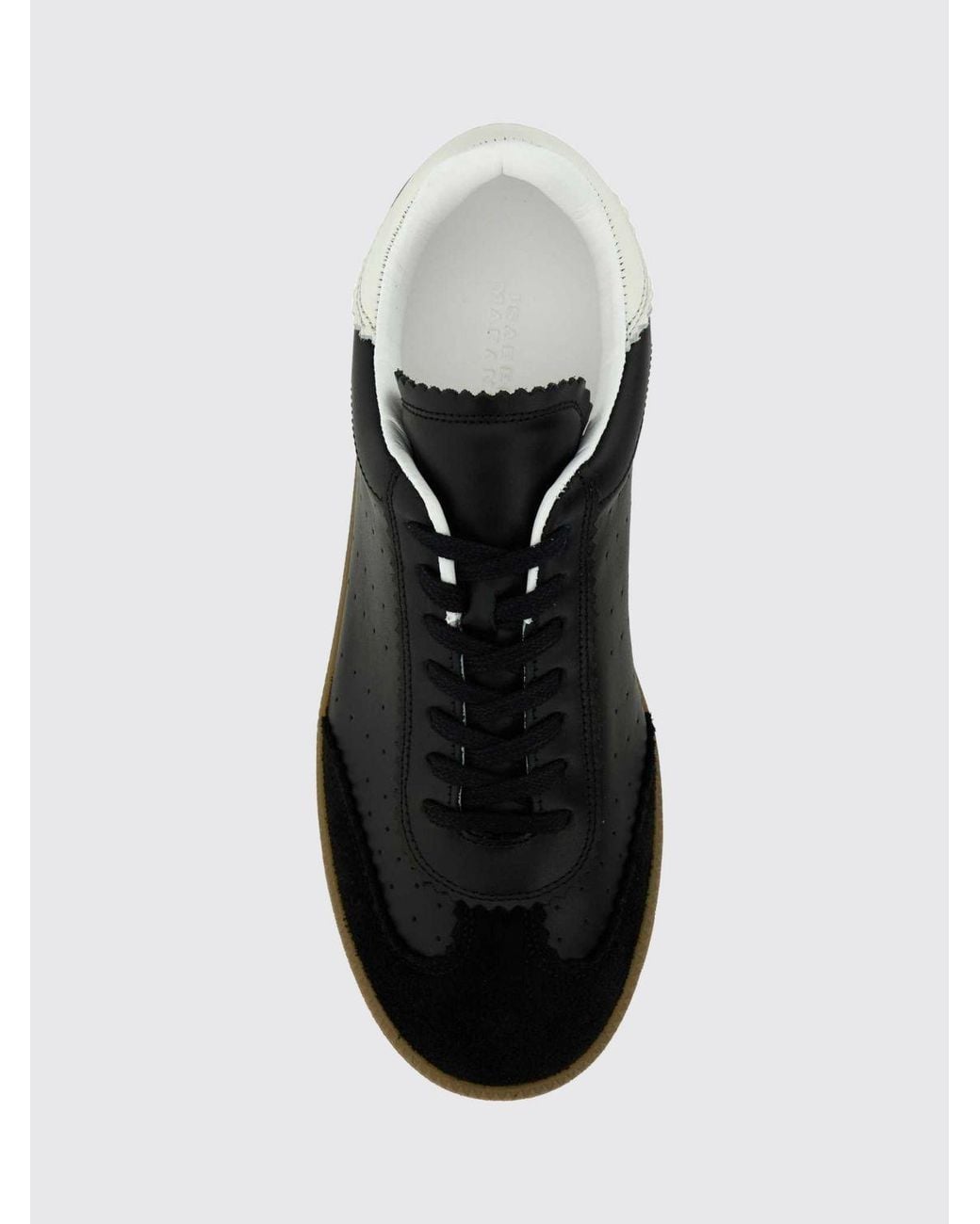 Isabel Marant Black Bryce Bicolor Leather Low-Top Sneakers