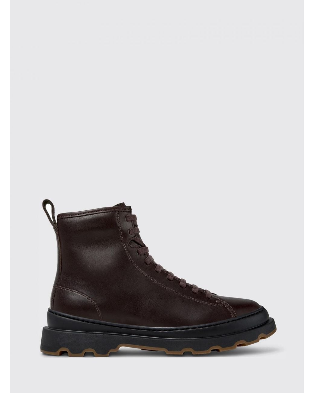 Camper Black Brutus+ Leather Ankle Boot