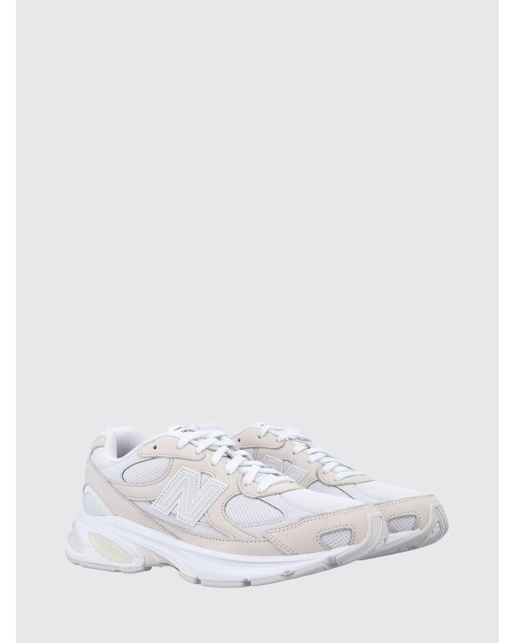 New Balance White Nubuck And Mesh Sneakers Comme Des Garçons X for men