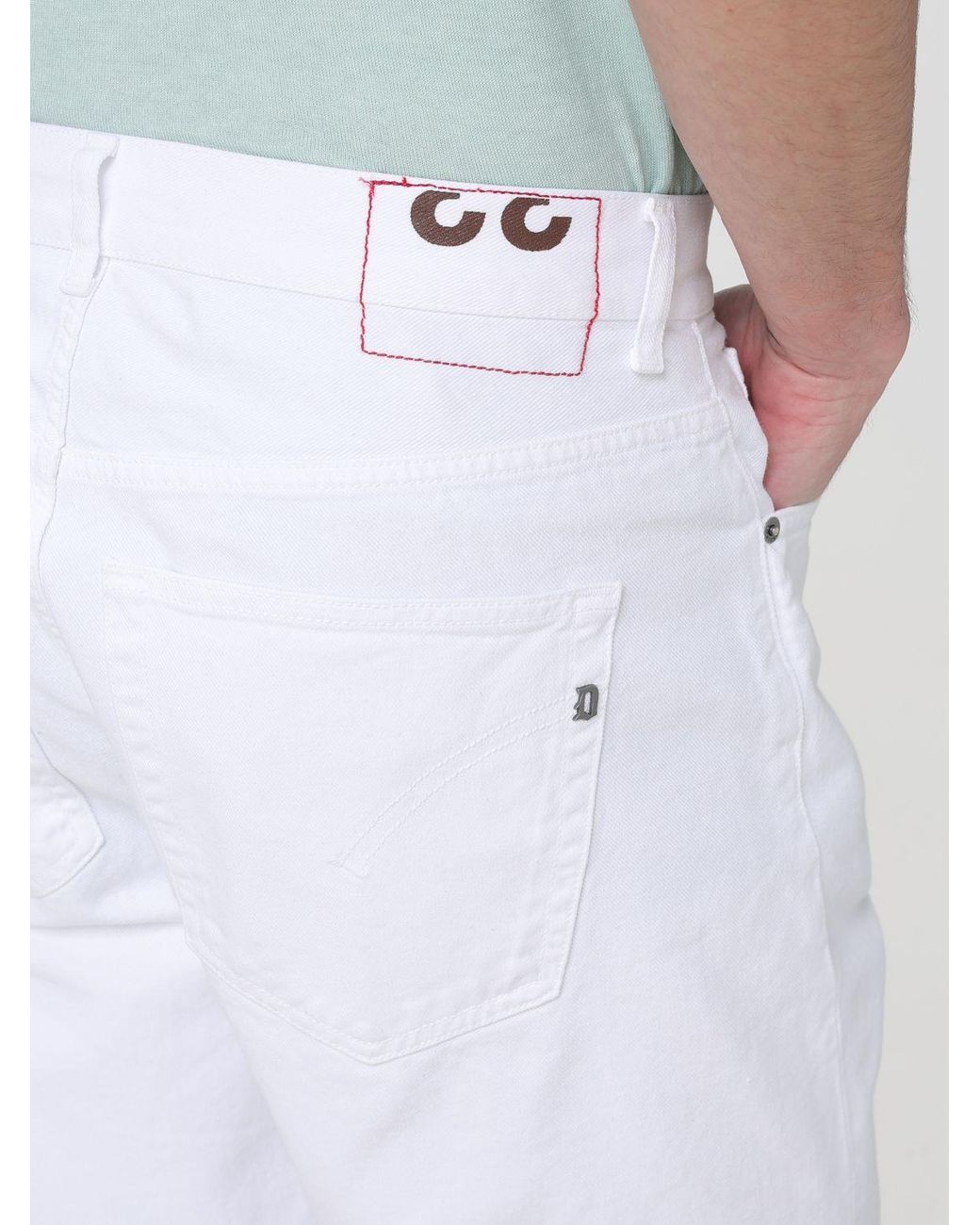 Dondup White Denim Shorts for men