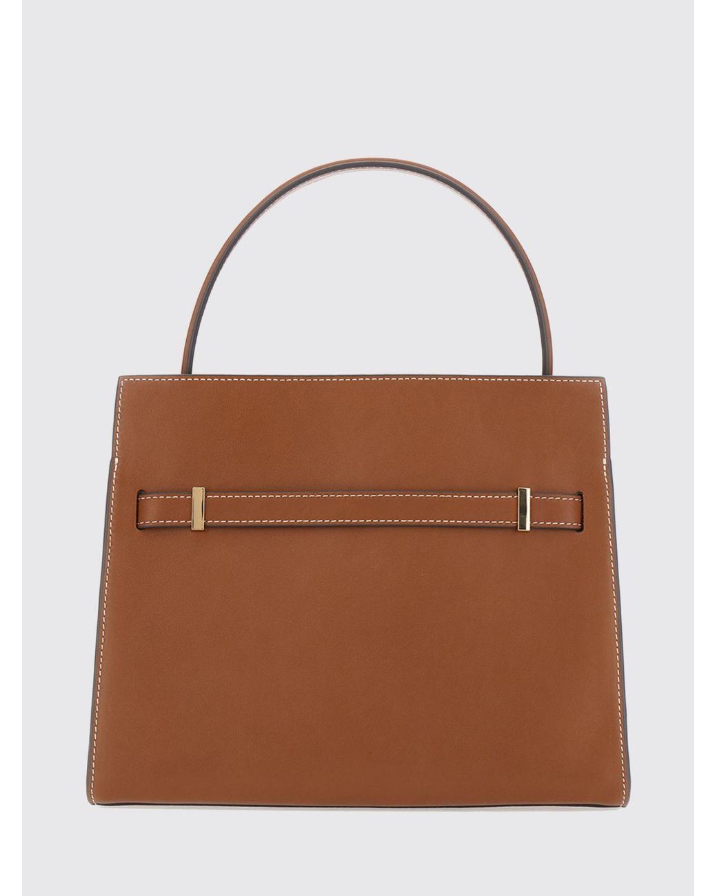 Tory Burch Brown Lee Radziwill Smooth Cowhide Handbag