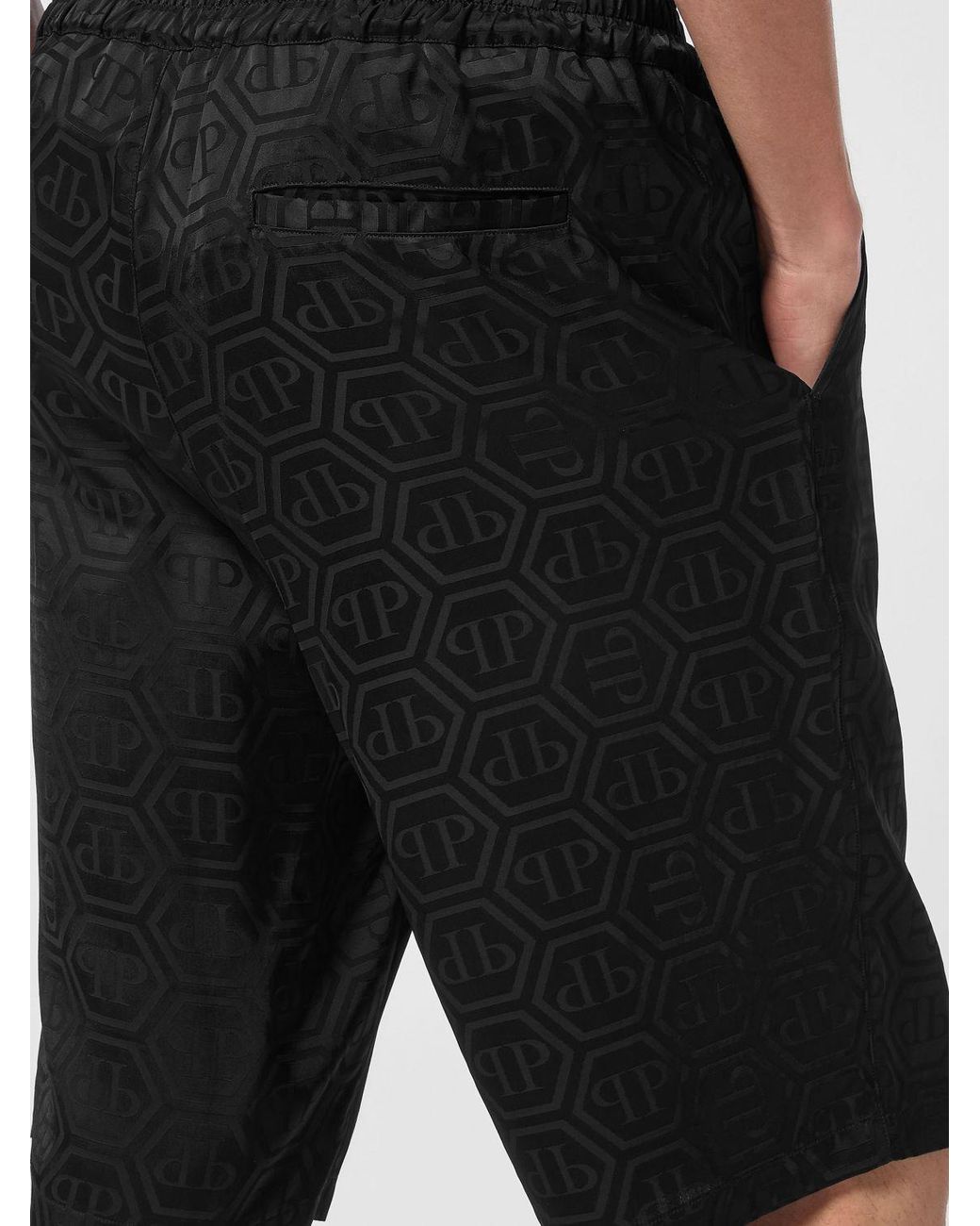 Philipp Plein Black Shorts for men