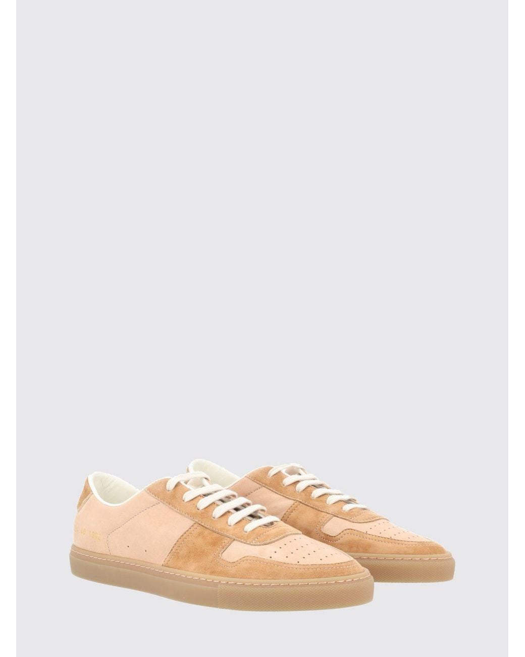 Common Projects Pink Two-Tone Nappa And Suede Low-Top Sneakers