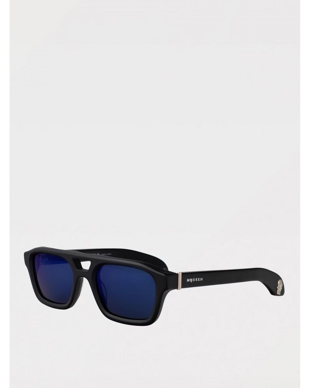 McQueen Blue Am0505S 003 Mirrored Sunglasses
